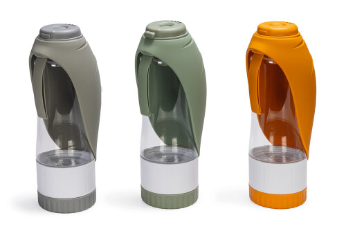 Beeztees Köpek Seyahat Su Şişesi, Ödül Kabı, Silikon, Çeşitli Renklerde, 25x9x9cm, 600ml - 1