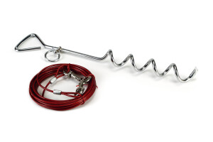 Beeztees Köpek ve Kedi Bahçe Bağlama Kancası ve 6m Halatı, 27Kg'ye Kadar, 41x0,8cm - Beeztees