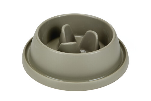 Beeztees Köpek Yavaş Besleme Mama Kabı, Bambu, Kahve, 31,5cm, 2L - 1