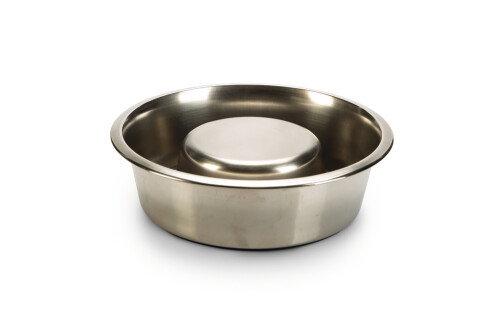 Beeztees Köpek Yavaş Besleme Mama Kabı, Paslanmaz Çelik, 20cm - 1
