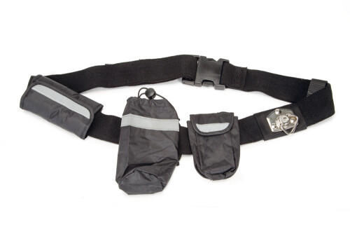 Beeztees Köpek Yürüyüş ve Koşu Şok Emicili Gezdirme Kayışı ve Bel Kemeri, Siyah, 100-130cm, 25mm - 3