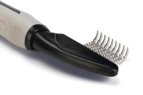 Beeztees Orta ve Uzun Tüylü Köpek Kıtık Açıcı Tarak, Siyah Gri, 19x5x2cm - 2