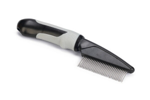 Beeztees Tüy Dökme Dönemi Köpek Tarağı, M, Siyah Gri, 21cm, 21x4,5x2cm - Beeztees