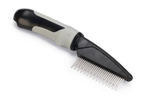 Beeztees Tüy Dökme Dönemi Köpek Tarağı, S, Siyah Gri, 21cm, 21x5,5x3cm - Beeztees