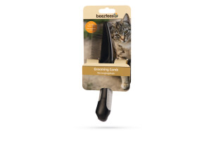 Beeztees Uzun Tüylü Kedi Tarağı, Siyah Gri, 21cm - 3