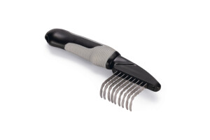 Beeztees Uzun Tüylü Köpek Kıtık Açıcı Tarak, Siyah Gri, 19x6x3cm - Beeztees