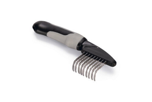 Beeztees Uzun Tüylü Köpek Kıtık Açıcı Tarak, Siyah Gri, 19x6x3cm - 1