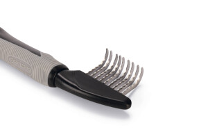 Beeztees Uzun Tüylü Köpek Kıtık Açıcı Tarak, Siyah Gri, 19x6x3cm - 2