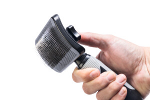 Beeztees Uzun Tüylü Köpek Tarağı, Bas-Çek Birikmiş Tüyleri Kolay Sıyırma, Siyah, 19x10,5x5cm - 1