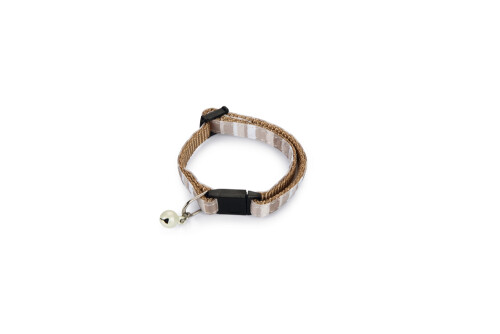 Beeztees Yavru Kedi Boyun Tasması, Zilli, Bej, 16-32cm - 1