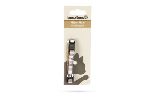 Beeztees Yavru Kedi Boyun Tasması, Zilli, Bej, 16-32cm - 2
