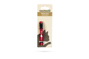 Beeztees Yavru Kedi Boyun Tasması, Zilli, Kırmızı, 17,5-23cm - 2