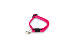 Beeztees Yavru Kedi Boyun Tasması, Zilli, Pembe, 15-22cm - 1