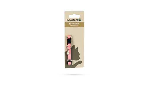 Beeztees Yavru Kedi Boyun Tasması, Zilli, Pembe, 15-22cm - 2