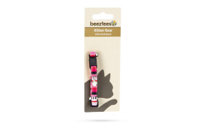 Beeztees Yavru Kedi Boyun Tasması, Zilli, Pembe, 16-32cm - 2