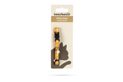 Beeztees Yavru Kedi Boyun Tasması, Zilli, Sarı, 17,5-23cm - 2