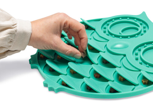 Beeztees Yavru Köpek Mama Yeme Oyuncağı, Baykuş Şeklinde, Silikon, Yeşil, 30x28cm - 4