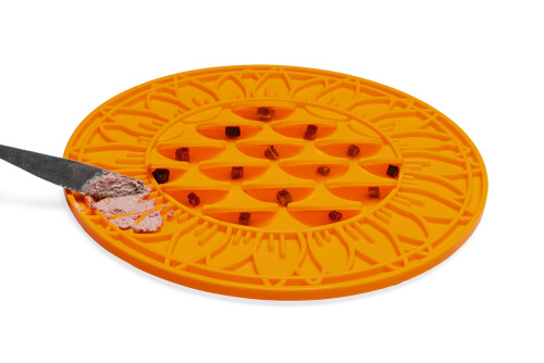 Beeztees Yavru Köpek Mama Yeme Oyuncağı, Daire Şeklinde, Silikon, Turuncu, 30cm - 16