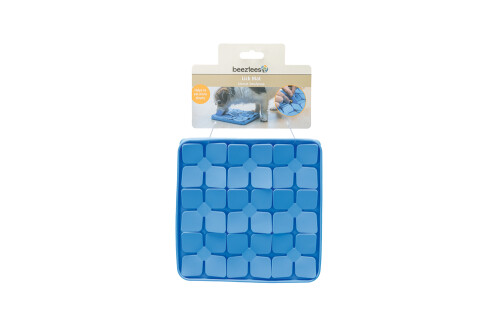 Beeztees Yavru Köpek Mama Yeme Oyuncağı, Kare Şeklinde, Silikon, Mavi, 20x20cm - 16