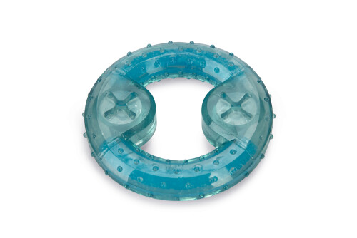 Beeztees Yavru Köpek Oyuncağı, Diş Kaşıma için Soğutulabilir, TPR, Mavi, 10x10x2,3cm - 1