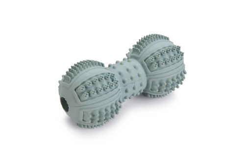 Beeztees Yavru Köpek Oyuncağı, Diş Kaşıma ve Masaj Dambıl, Kauçuk, Yeşil, 9cm - 1