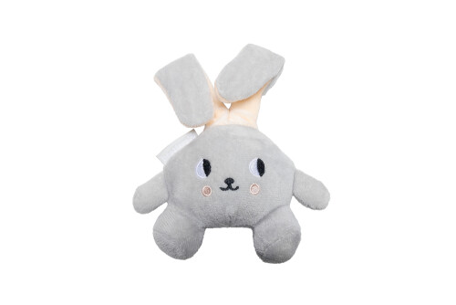 Beeztees Yavru Köpek Oyuncağı, Tavşan, Peluş, Gri, 15x9x4cm - 1