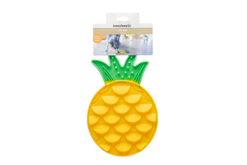 Beeztees Yavru Köpek Yaş Mama Yeme Oyuncağı, Ananas Şeklinde,Silikon, Sarı, 20x20cm - 12