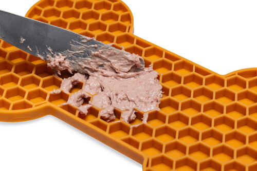 Beeztees Yavru Köpek Yaş Mama Yeme Oyuncağı, Kemik Şeklinde, Silikon, Turuncu, 18x11cm - 3