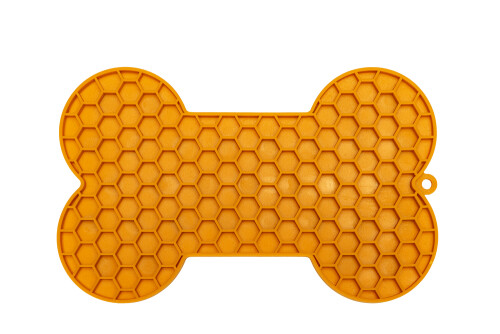 Beeztees Yavru Köpek Yaş Mama Yeme Oyuncağı, Kemik Şeklinde, Silikon, Turuncu, 18x11cm - 4