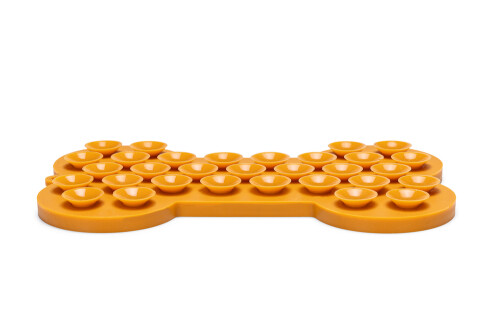 Beeztees Yavru Köpek Yaş Mama Yeme Oyuncağı, Kemik Şeklinde, Silikon, Turuncu, 18x11cm - 8