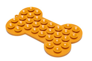 Beeztees Yavru Köpek Yaş Mama Yeme Oyuncağı, Kemik Şeklinde, Silikon, Turuncu, 18x11cm - 5