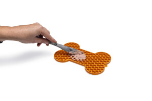 Beeztees Yavru Köpek Yaş Mama Yeme Oyuncağı, Kemik Şeklinde, Silikon, Turuncu, 18x11cm - 7