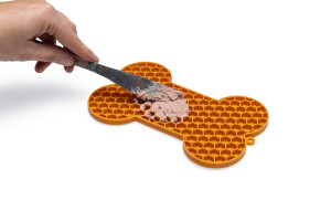 Beeztees Yavru Köpek Yaş Mama Yeme Oyuncağı, Kemik Şeklinde, Silikon, Turuncu, 18x11cm - 9