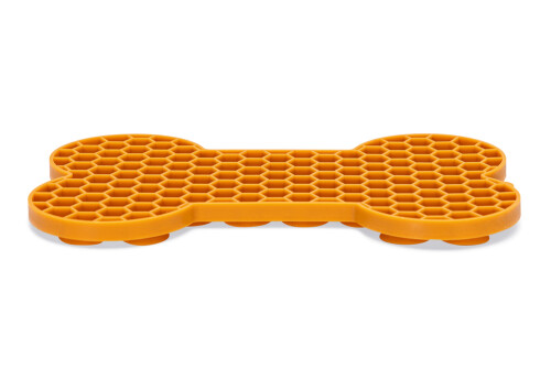 Beeztees Yavru Köpek Yaş Mama Yeme Oyuncağı, Kemik Şeklinde, Silikon, Turuncu, 18x11cm - 10