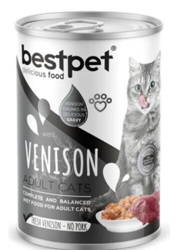 Bestpet Geyik Etli Konserve Yetişkin Kedi Maması 400 gr - 1