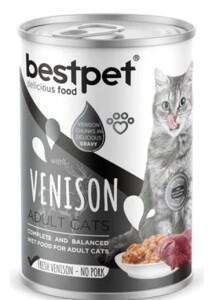 Bestpet Geyik Etli Konserve Yetişkin Kedi Maması 400 gr - Better