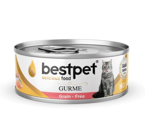 BestPet Gurme Jöle İçinde Somonlu Tahılsız Kısırlaştırılmış Kedi Konservesi 85 gr - 1