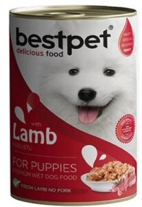 Bestpet Jöle İçinde Parça Kuzu Etli Konserve Yavru Köpek Maması 400 gr - Bestpet