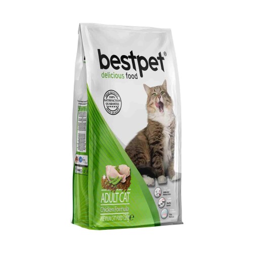 Bestpet Tavuklu ve Pirinçli Yetişkin Kedi Maması 15 kg - 1