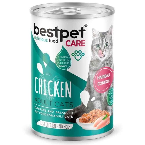 Bestpet Tavuklu Hairball Kedi Konservesi 400 gr - 1