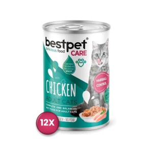 Bestpet Tavuklu Hairball Kedi Konservesi 400 gr x 12 Adet - Bestpet