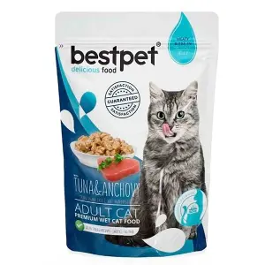 Bestpet Ton Balıklı ve Hamsili Yetişkin Kedi Konservesi 85 Gr - Bestpet