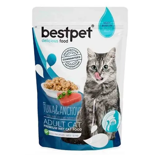 Bestpet Ton Balıklı ve Hamsili Yetişkin Kedi Konservesi 85 Gr - 1