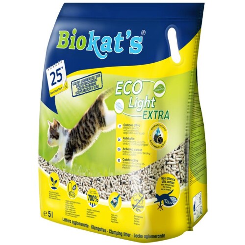 Biokats Eko Light Extra Aktif Karbonlu Pelet Kedi Kumu 5 lt - 1