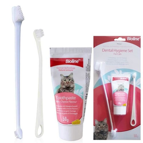 Bioline Peynir Aromalı Kedi Ağız Bakım Seti - 1