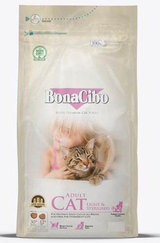 BonaCibo Light Sterilised Tavuklu Kısırlaştırılmış Kediler için Yetişkin Kedi Maması 15 kg - 1