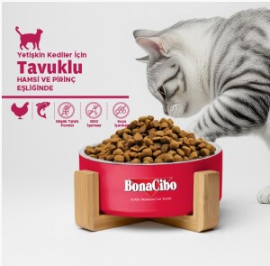 BonaCibo Tavuklu (Hamsi ve Pirinç eşliğinde) Yetişkin Kedi Maması 2 Kg - 2