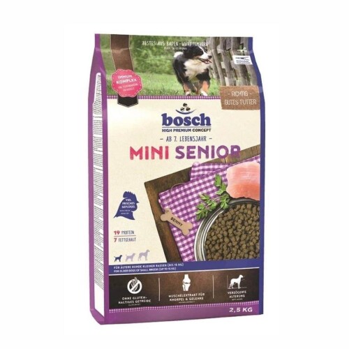 Bosch Mini Senior Kümes Hayvanlı Küçük Irk Yaşlı Köpek Maması 2,5 Kg - 1