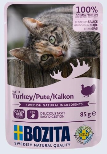Bozita Tahılsız Hindili Yetişkin Kedi Konserve Maması 85 gr - 1