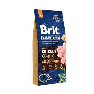 Brit Premium Nature Tavuklu Orta Irk Yetişkin Köpek Maması 15 kg - Brit Care